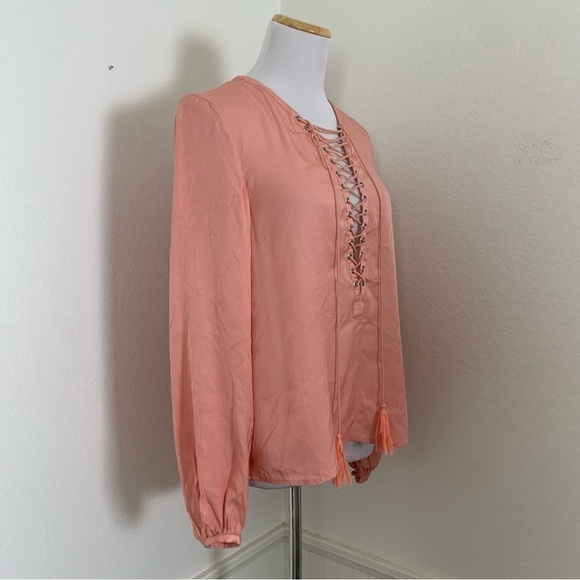 The Jetset Diaries Delta Lace Up Top Blouse - Picture 10 of 15